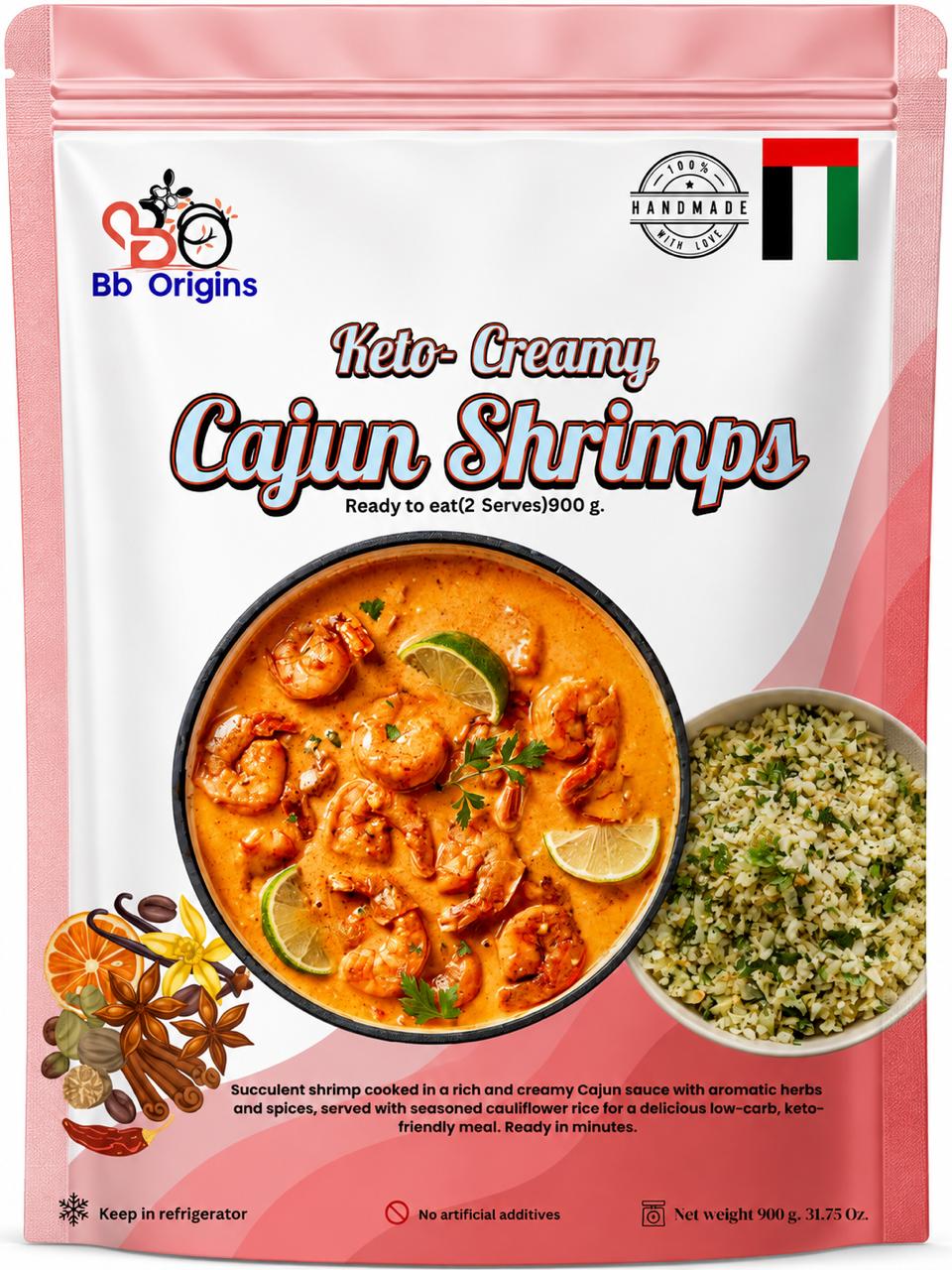 Keto Creamy Cajun Shrimp with Cauliflower Rice